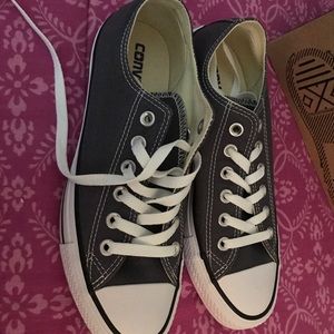 Dark gray converse shoes